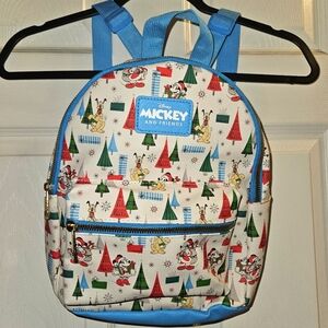 Disney Mickey & Friends Christmas Mini Backpack Book Bag Pluto Goofy